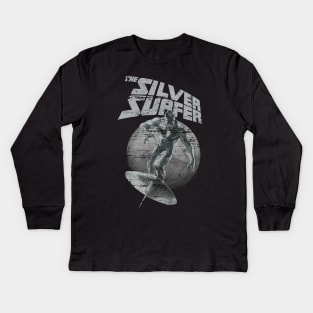 Surver Retro Silver Kids Long Sleeve T-Shirt